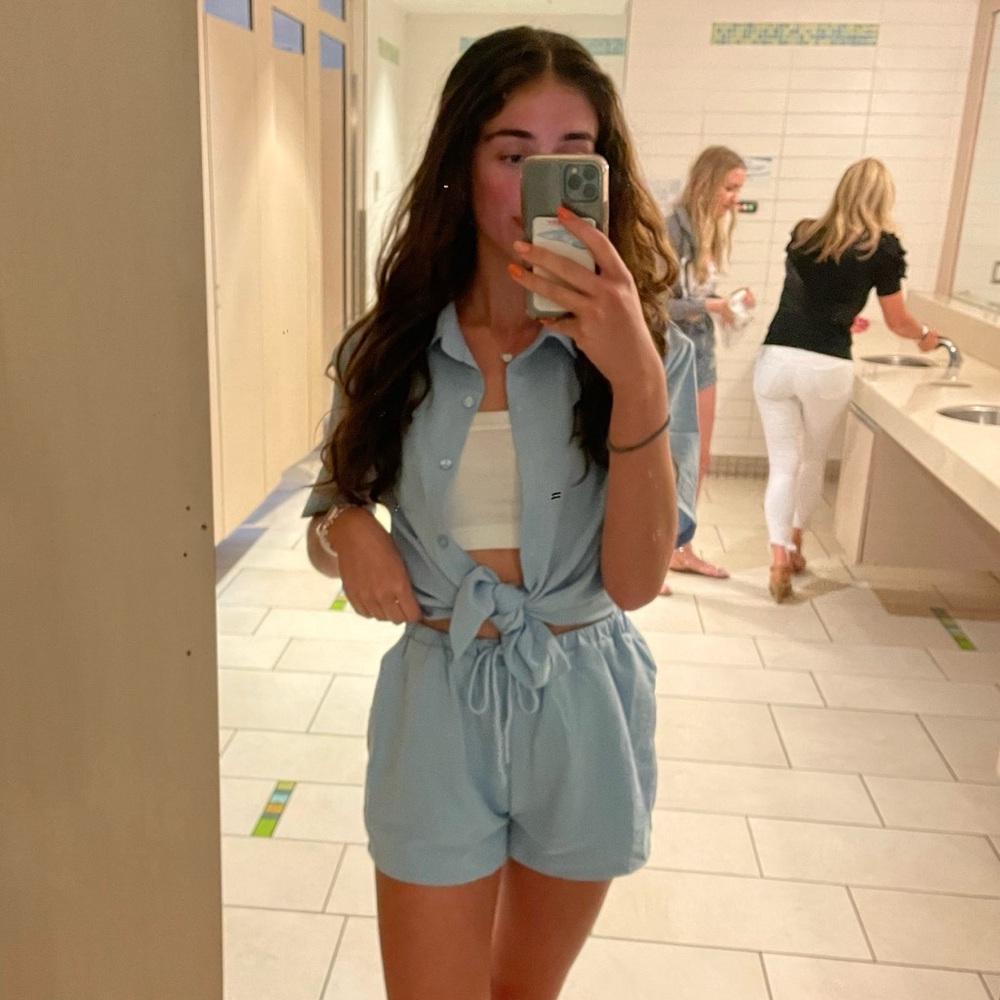 Blue safari two-piece